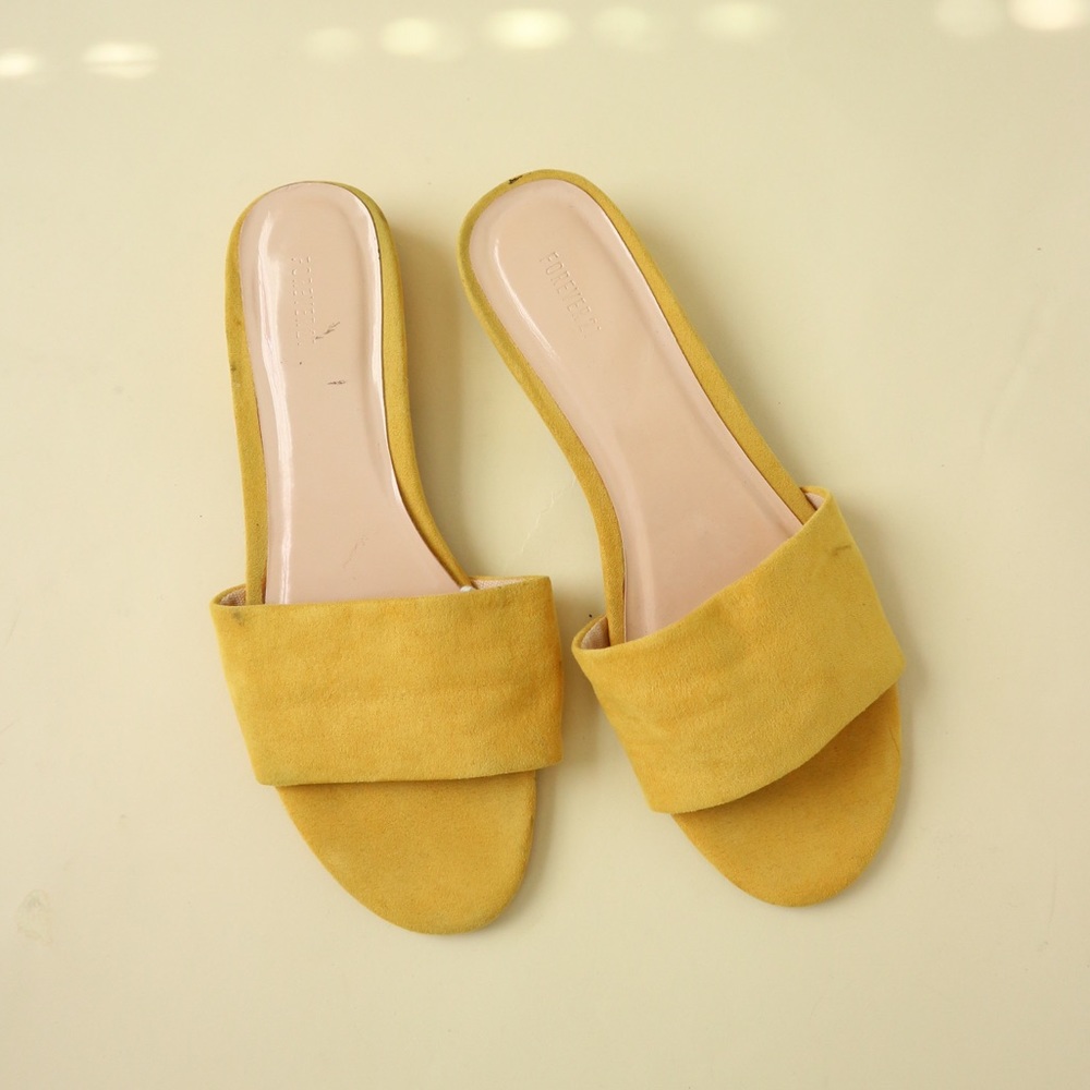 Forever 21 yellow sandals flats
